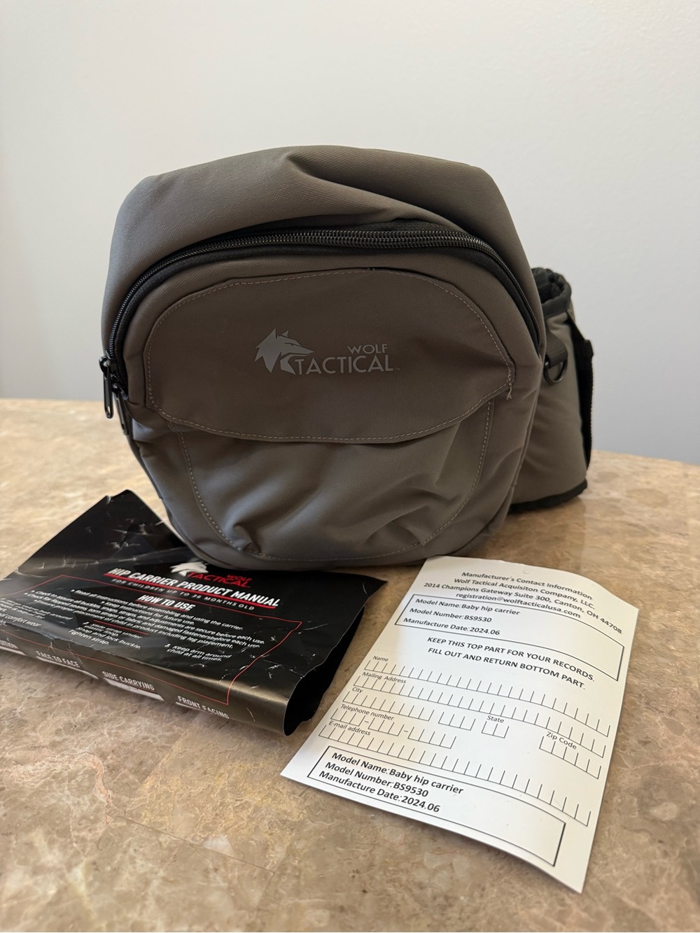Wolf Tactical Baby Hip Carrier - Toddler Hip Seat Carrier - Gray
